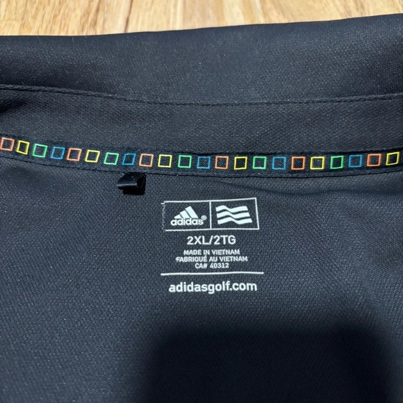 Adidas | Black Polo Golf Shirt  with Front Pocket - Picture 5 of 8